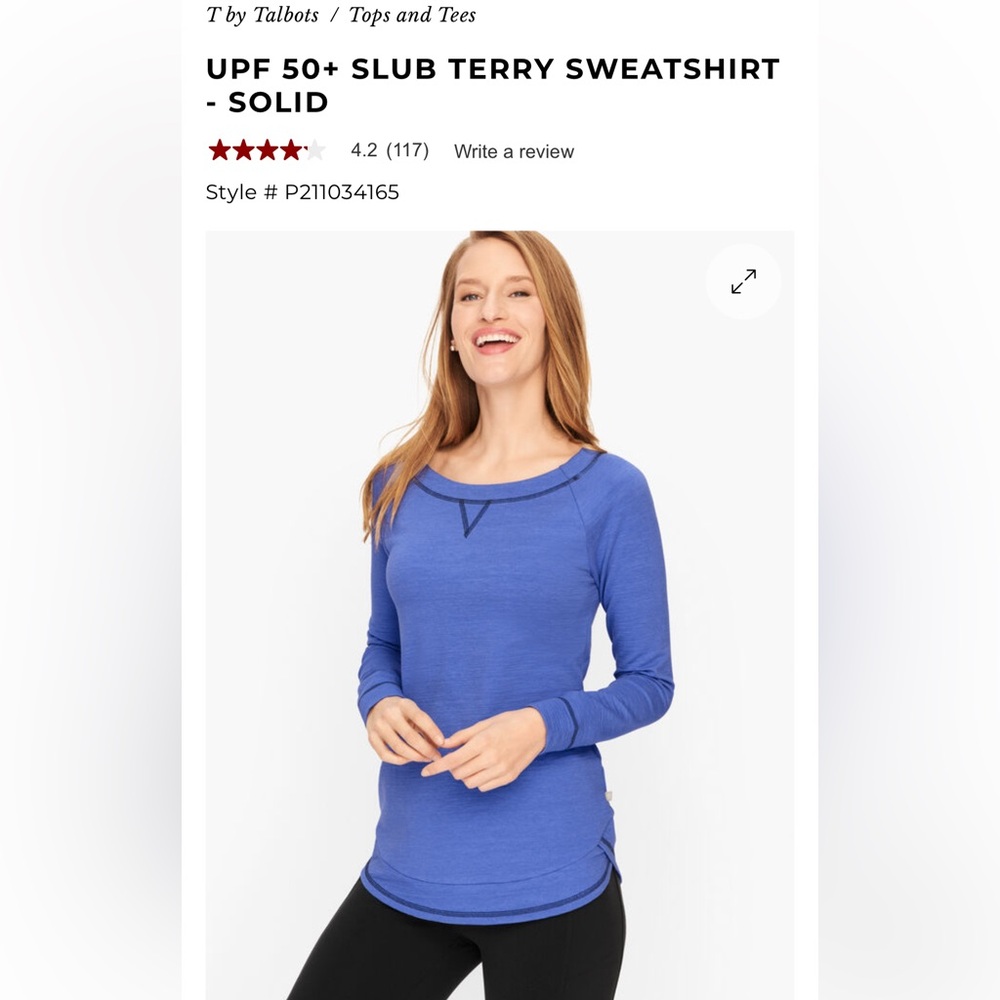 T by Talbots UPF 50+‎ terry slub- worn about 5 times. 89.50 retail